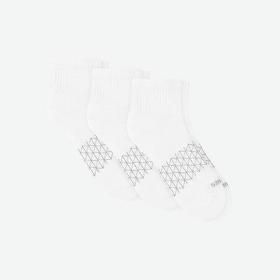 Hanes Men's Absolute Comfort Cushioned Ankle Socks 3pk - Moisture-Wicking, White 6-12