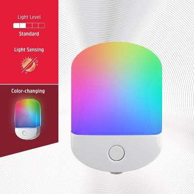 Energizer Color Changing LED Light Sensing Night Light