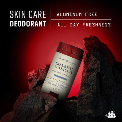 Old Spice Men's Aluminum-Free All Day Freshness Windborn Collection Deodorant - Coastal Vanilla - 3oz
