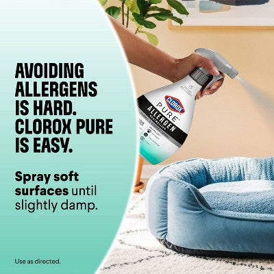 Clorox PURE Allergen Neutralizer Fabric & Carpet Spray Air Fresheners Clean Breeze - 26oz: Non-Toxic, Liquid Spray