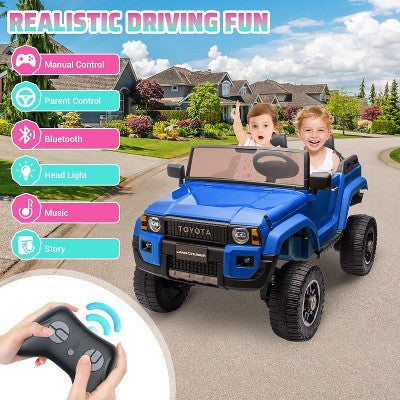 24V 2-Seater Kids Ride-On Truck - Remote Control, Switchable 4WD/2WD, Music & Functional Shovel for Ages 3+ Black (LOCAL PICKUP ONLY)