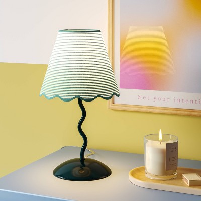 Wave Squiggle Novelty Table Lamp Green - Room Essentials