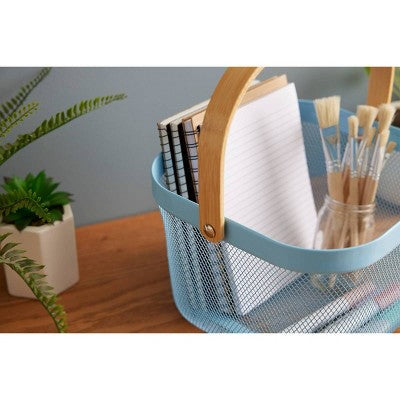 Ezy Storage Mesh Basket 2pk - Light Blue
