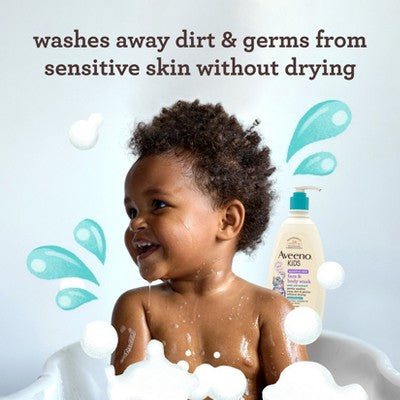 Aveeno Kids' Face & Body Wash - 2 fl oz: Liquid, Basic Cleansing, Normal Skin, Fresh Scent