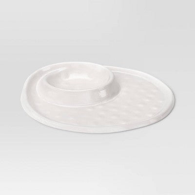 Coastal 14" Melamine Plastic Dip Bowl and Platter - Threshold