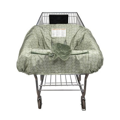 Boppy Shopping Cart Cover - Happy Green Leaf