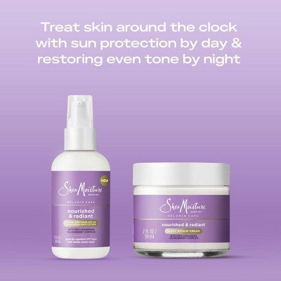 SheaMoisture Melanin Care Nourished & Radiant Night Repair Cream with Elderberry Complex & Pro-Ceramides - 2 fl oz