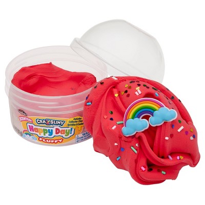 Cra-Z-Slimy Slime Dome Red Happy Day: Creativity Focus, 4 Pieces, 2.4 oz Total