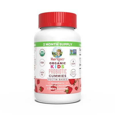 MaryRuth's Kids' Organic Probiotic Gummies - 60ct: Gluten-Free, Non-Dairy, Vegan, 1 Billion CFUs