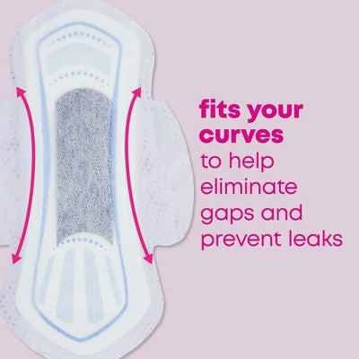 U by Kotex Teen Ultra Thin Pads with Wings Extra Absorbency for Reliable Period Protection, 14 Count