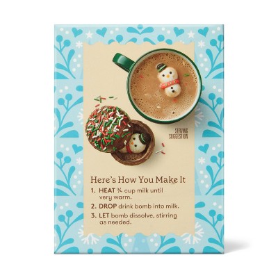 Christmas Hot Chocolate Drink Bomb - Belgian Milk Chocolate Topped with Sprinkles - 1.6oz/1ct - Favorite Day