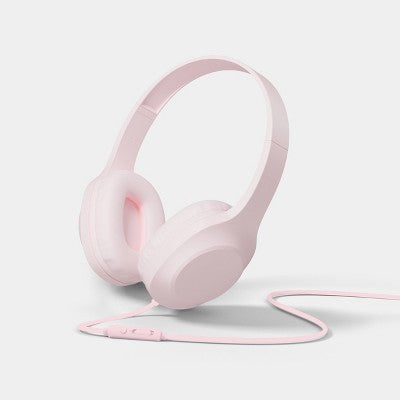 Wired On-Ear Headphones Cosmetic Pink - heyday