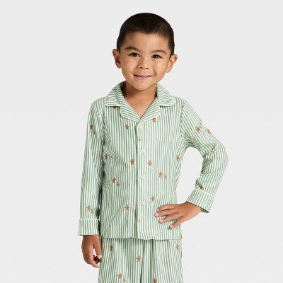 Toddler Gingerbread Striped Long Sleeve Shirt and Pants 2T