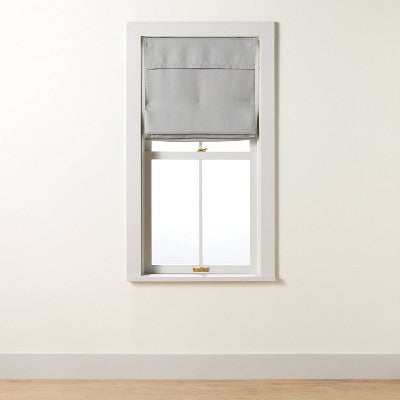 27"x64" Cordless Blackout Roman Window Shade with Valance Gray - Hearth & Hand with Magnolia (LOCAL PICKUP ONLY)