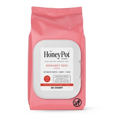 The Honey Pot Bergamot Rose Wipes - 30ct