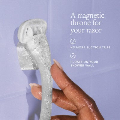 Billie Ice Sparkle Razor Starter Kit: 5 Blades, Bikini Line, Legs, Under Arm, Manual Reusable Razor