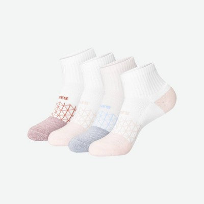 Hanes Men's 4pk Ankle Socks Pack, Absolute Comfort Cushioned Quarter Socks, Moisture-Wicking, Beige/White 6-12