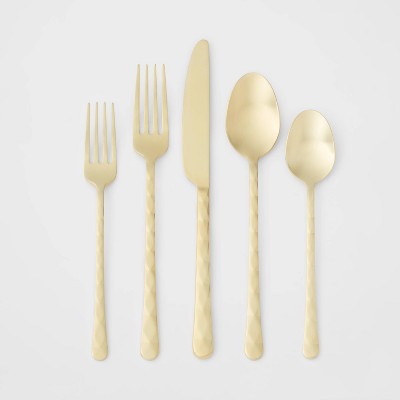 20pc Cherryfield Champagne Flatware Set - Threshold