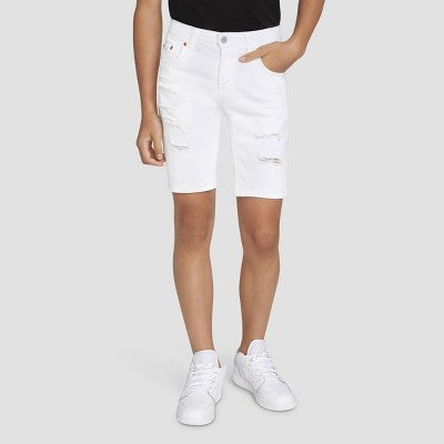 Levi's Boys' Unbasic Destructed 511 Jean Shorts - White 6