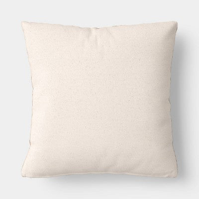 Square Printed Velvet Pillow ivory/khaki - Threshold: Fall