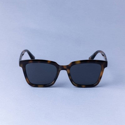 Men's Square Tortoise Shell Plastic Sunglasses - Goodfellow & Co Honey Brown