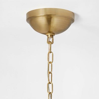 Milk Glass Ceiling Pendant Brass - Threshold designed with Studio McGee