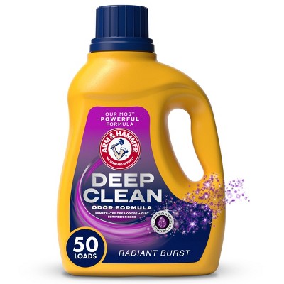 Arm & Hammer Deep Clean Odor Formula Radiant Burst Liquid Detergent 50 Loads - 75 fl oz