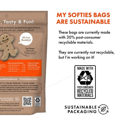 Buddy Biscuits Peanut Butter Soft and Chewy Dog Treats - 6oz