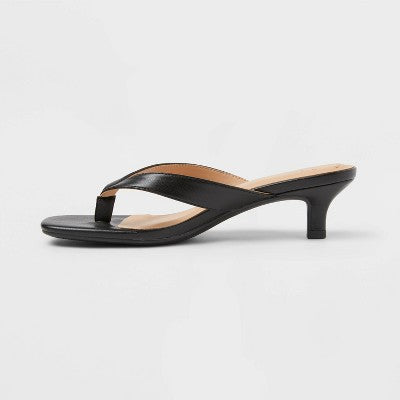 Women's Iona Heels with Memory Foam Insole - A New Day Black 7