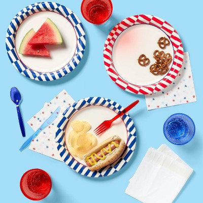 Disposable Tabletop Party Pack - Red White Blue - 97ct - up&up