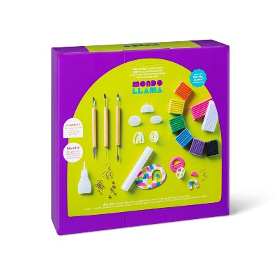 Clay Jewelry Kit - Mondo Llama: DIY Art Kit with Earring Hooks & Molds for Making Clay Bracelets & Jewelry