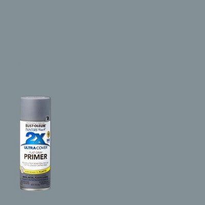 Rust-Oleum 12oz Painters Touch 2X Ultra Cover Spray Paint Flat Gray: Matte Enamel for Interior & Exterior Surfaces
