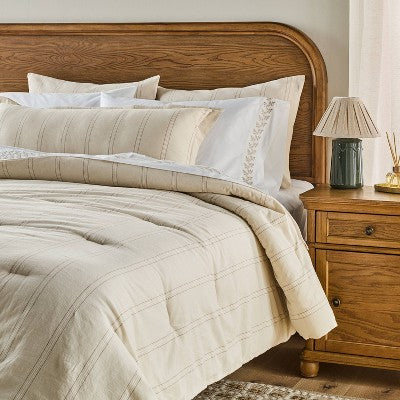 36"x14" Rectangle Striped Lumbar Throw Pillow Sour Cream - Hearth & Hand with Magnolia (LOCAL PICKUP ONLY)