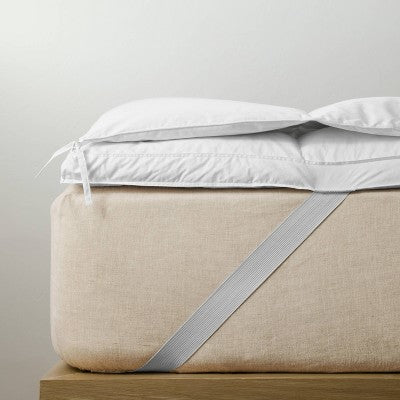 Queen Feather & Down Mattress Topper - Casaluna: Hypoallergenic, 300 Thread Count, Cotton & Lyocell (LOCAL PICKUP ONLY)