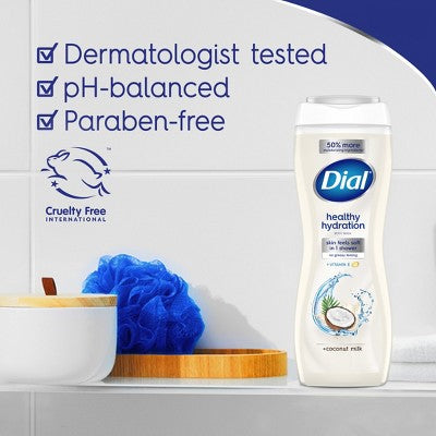 Dial Healthy Hydration Body Wash - Coconut Milk - 16 fl oz