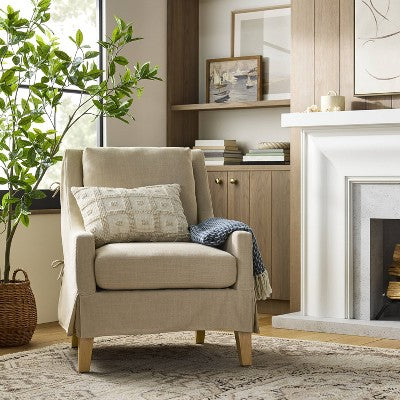 Camas Slipcover Accent Chair Khaki - Threshold designed with Studio McGee (LOCAL PICKUP ONLY)