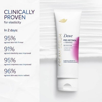 Dove Beauty Pro-Retinol and Firming with Collagen Peptides and Niacinamide Body Lotion - 8 fl oz: Serum, Normal And Dry Skin, Unscented