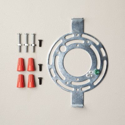 Milk Glass 3-Bulb Vanity Wall Sconce Black Finish - Hearth & Hand with Magnolia: Matte Iron Fixture, UL Listed, E26