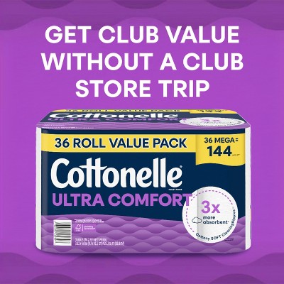 Cottonelle Ultra Comfort Toilet Paper - 36 Mega Rolls