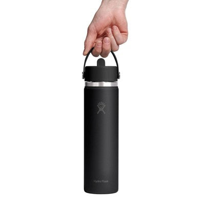 Hydro Flask 24 fl oz Stainless Steel Wide Mouth Flex Straw Water Bottle - Black