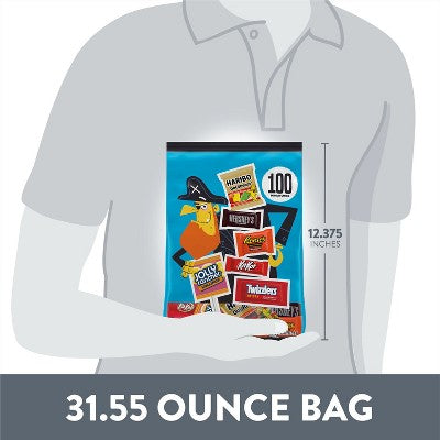 HERSHEY'S Chocolate and Sweets Assorted Halloween Candy Miniatures - 31.55oz/100pc