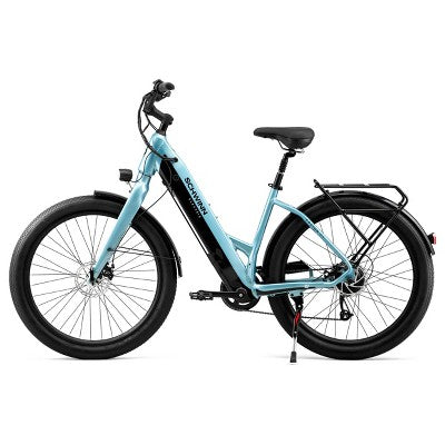 Schwinn Adult Coston DX 27.5" Step Through Hybrid Electric Bike - Blue L/XL (LOCAL PICKUP ONLY)