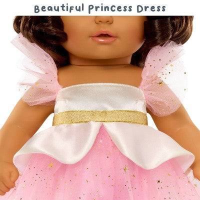 BABY Born Princess Baby Doll Ava - Brown Hair, Light Brown Eyes: Includes Accessories, No Articulation
