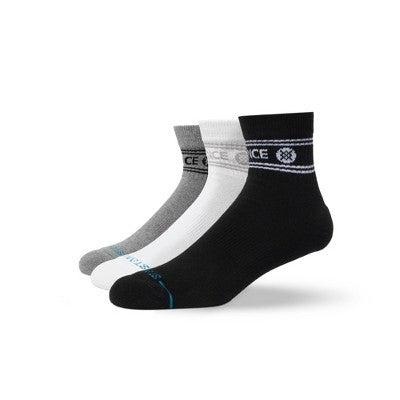 STANCE Men's Vital Quarter Crew 3 Pk Socks - 6-12