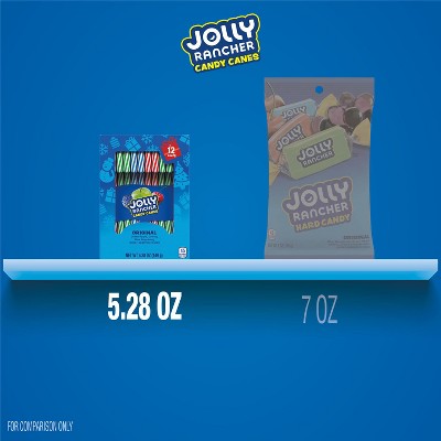 Jolly Rancher Fruit Flavored Candy Cane Christmas Box - 5.28oz/12ct