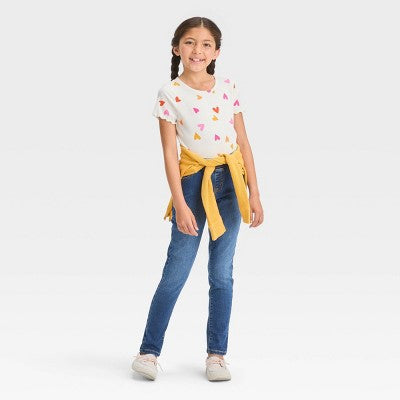 Girls' Mid-Rise Jeggings - Medium Wash 14 Slim: Denim Pants