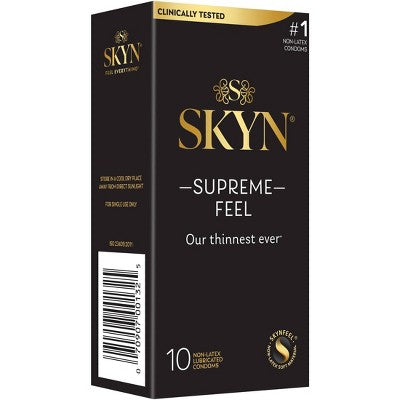 SKYN Supreme Non-Latex Lubricated Condoms - 10ct EXP 12/31/2027