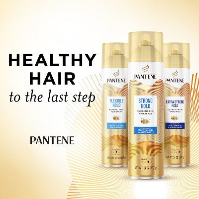 Pantene Strong L4 Aero Spray 14 fl oz: Hair Styling, Securing Hair, Aerosol, Floral Scent