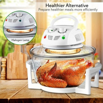 NutriChef Countertop Oven Air Fryer - Kitchen Convection Cooker for Healthy Food Cooking & Air-Frying with Adjustable Time & Temp (LOCAL PICKUP ONLY)