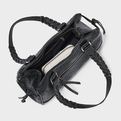 Whipstitch Handle Satchel Bag - Wild Fable with Olivia Dayton Black
